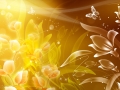 Golden Flowers Art